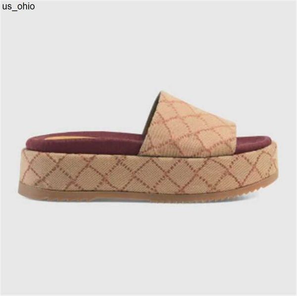 

slippers women platform sandals slippers slide fashion designer luxury flat high heels flip flops shoes embroidered platform rubber sandal c, Black