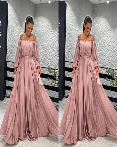 

elegant dusty rose pink boho cold shoulder prom bridesmaid dresses 2022 ruched long evening special occasion cocktail dress gowns7665973, Black