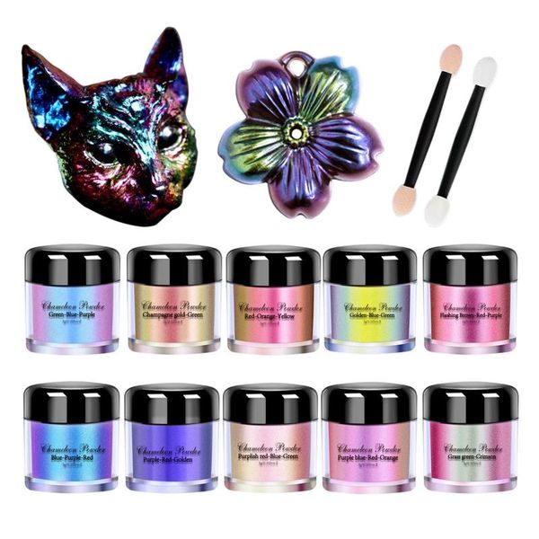 

other 12 colors chameleon mica powder for epoxy resin shimmery chameleon pigment powder natural color shift mica powder for nail art