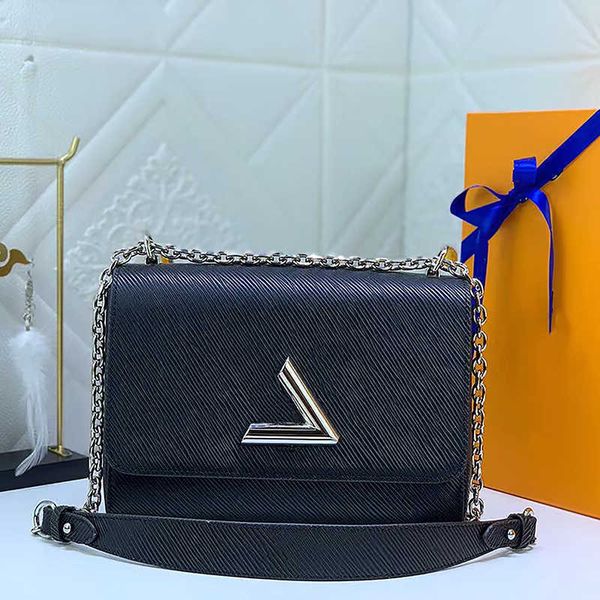 

designer bag tote twist denim epi leather designer women shoulder bags v lock flap chain handbags twists woman crossbody bag lady pochette t