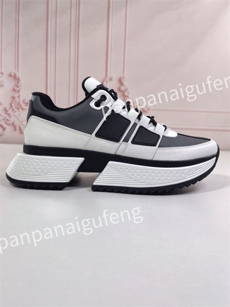 

2023 new luxury men's sneakers designer white shoes triple leather printed sneaker platform women casual shoe, Black