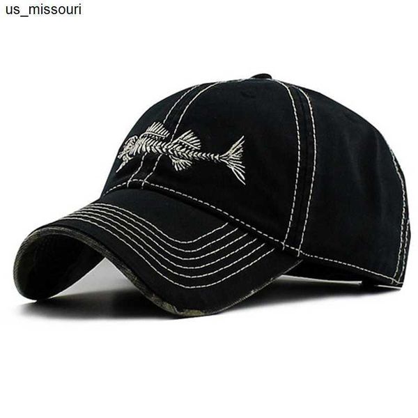 

ball caps 1st fish bone hats baseball caps adjustable j230520, Blue;gray