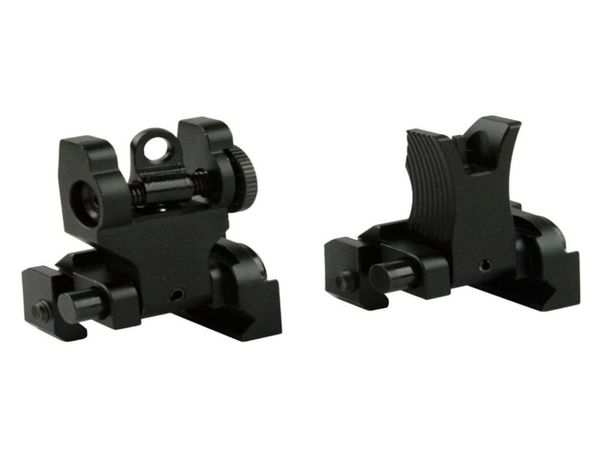 

troygear tactical metal frontrear folding battlesight back up sight for m4 ar15 no marking2724984