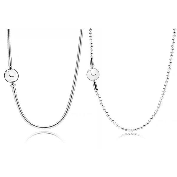 

necklaces 925 sterling silver small hole essence series necklace 100% 925 sterling silver necklace jewelry gifts