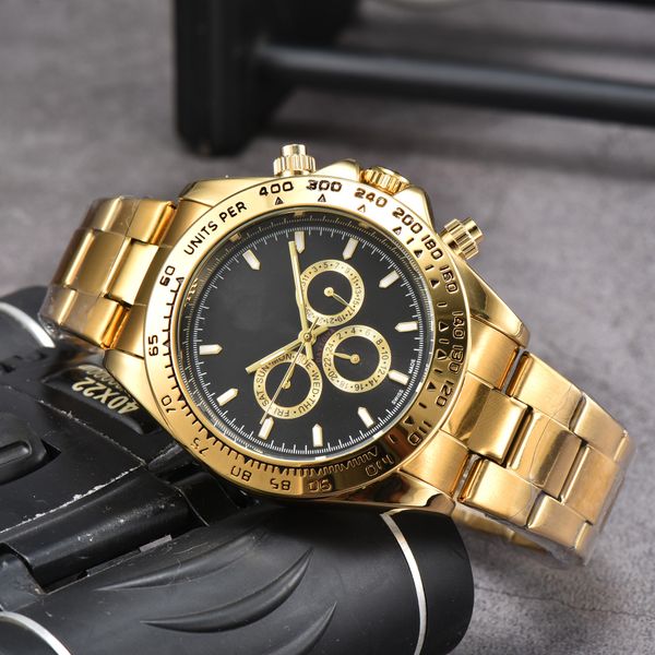 

2023 luxury men's watches designer watches automatic mechanical watches six hands full function watches full steel strap watches busine, Slivery;brown
