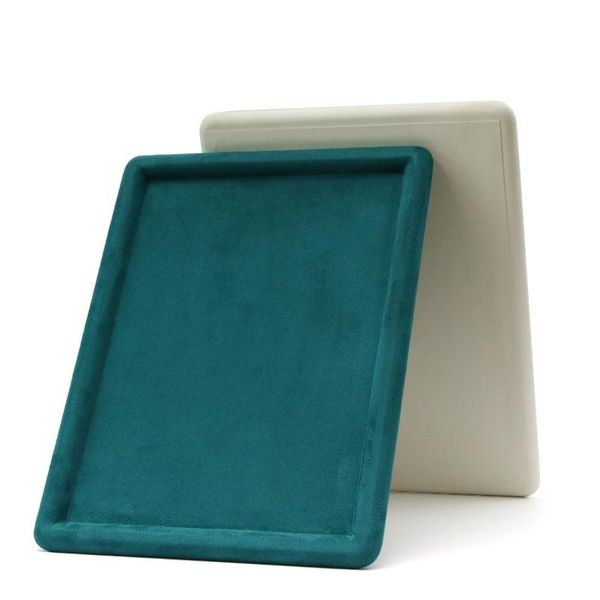 

boxes quality velvet jewelry display tray necklace watch counter showcase jewelry accessories display organizer props, Black;white