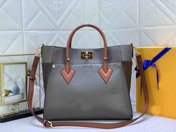 

designer bag tote new fashion women handbags ladies designer shoulder female on my side bag original m53825 fine grain calfskin contrasting