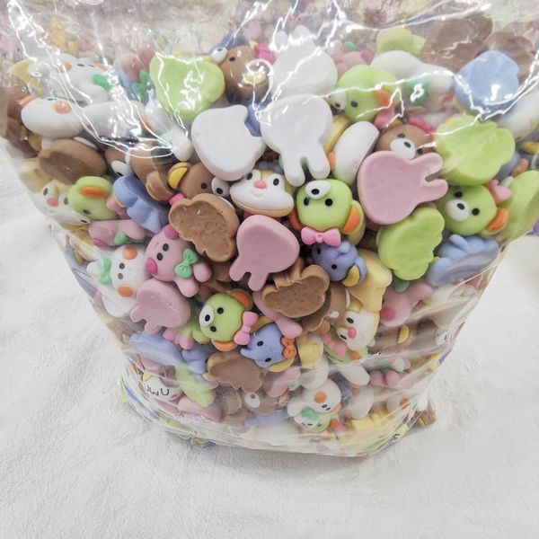 

polish 500pieces 1518mm diy acrylic bear rabbit duck stick beads. scrapbook for woman kids hairpin jewelry making accessories 2022, Blue