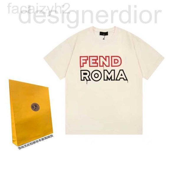 

two piece dress designer f home package spring/summer 2023 new couple letter print round neck short sleeve t-shirt vykf, White