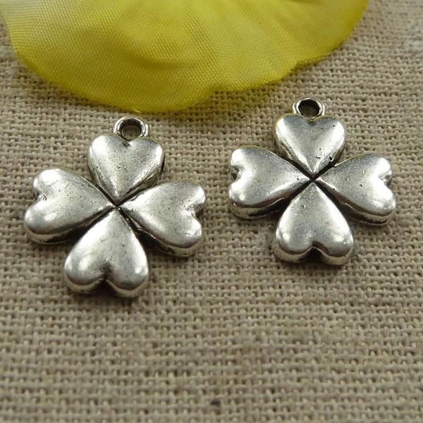 

other 105 pieces tibetan silver four leaves charms 21x18mm #4233