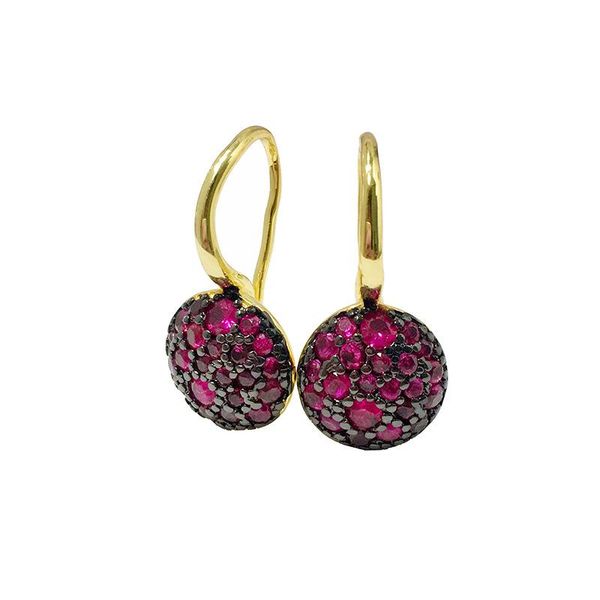 

knot colored mushrooms purple green white black crystal drop earrings for women fashion jewelry de022, Silver