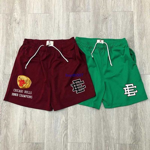 

men's and women's shorts fashion beach sweatpants west coast brand eric emanuel ee basic fitness basketball summer gym mesh breath, White;black