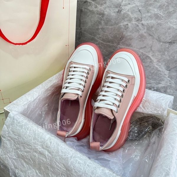 

new brand designer platform men women casual shoes leather lace-up sneaker lady flat running trainers letters gym sneaker, Black