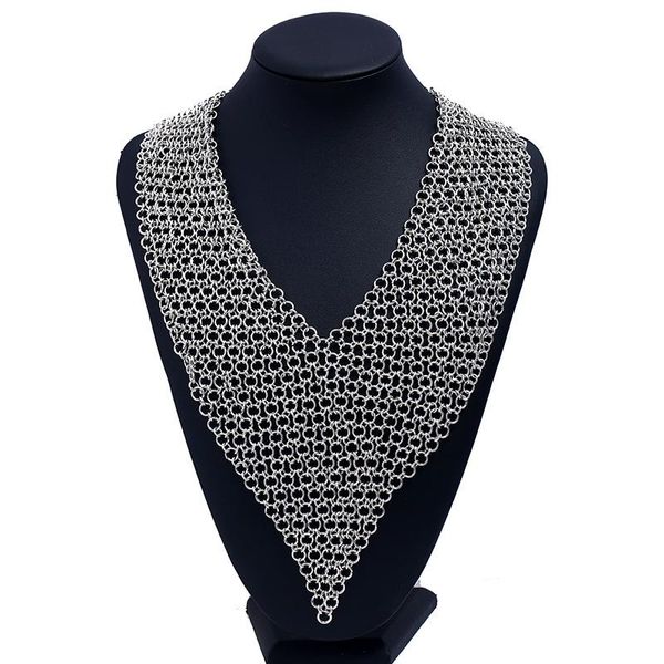 

necklaces lzhlq maxi chunky necklace for women statement elegant large vintage ethnic bohemia necklace female punk style necklaces jewelry, Silver