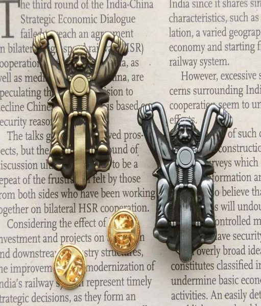 

pins brooches luxury motorcycle club badge men metal commemorative moto brooch biker for clothes hat retro collar pin8717207, Gray