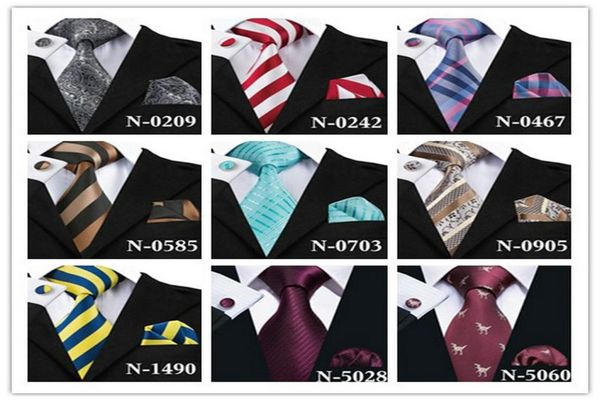 

mens necktie high qulity 9 style stripe 100 silk handkerchief weeding party business tie pocket square cufflinks sn70749402462, Black;blue