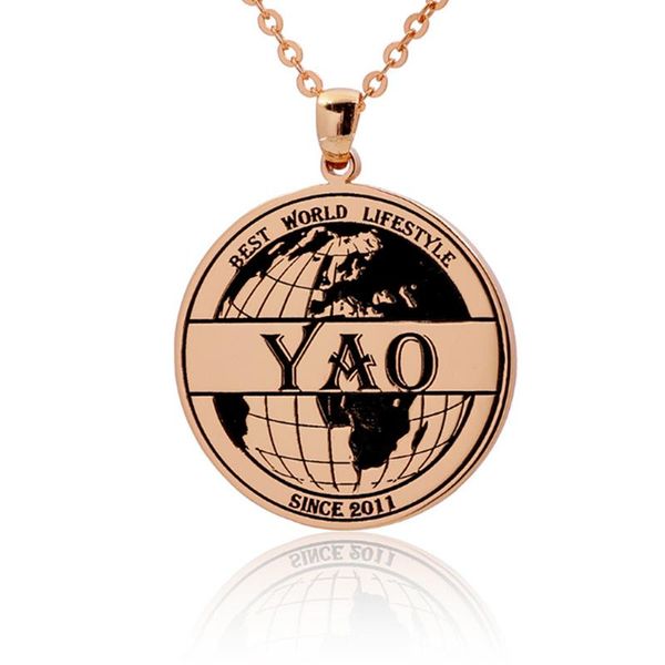 

necklaces engrave personalized pet p initial date round necklace engraved text handwriting disc pendants custom for family gifts, Silver