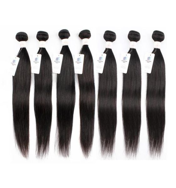 

hair bulks natural black human hair bundles 1pc 3pcs 5pcs 7pcs per lot 1222 inch indian hair double weft bone straight extensions 1397586