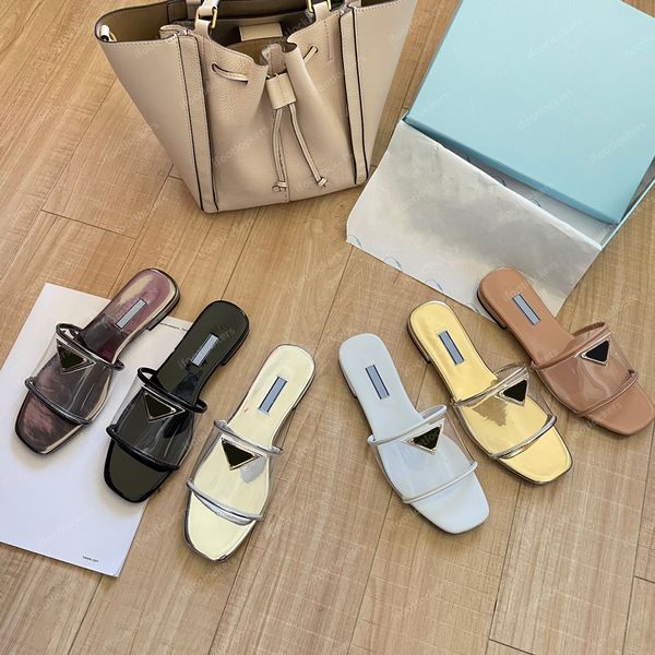 

summer luxury sandals designer women flip flops slipper fashion genuine leather slides metal chain ladies casual shoes, Black