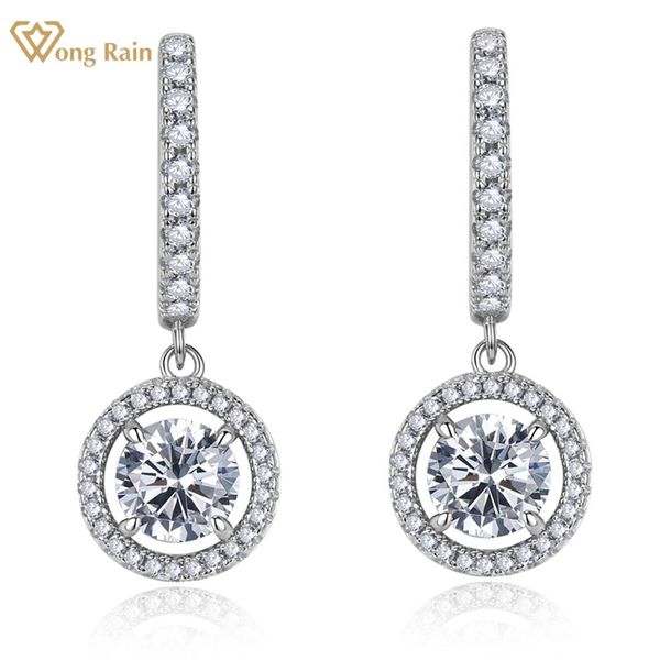 

knot wong rain 925 sterling silver lab sapphire high carbon diamonds gemstone drop dangle earrings wedding engagement fine jewelry
