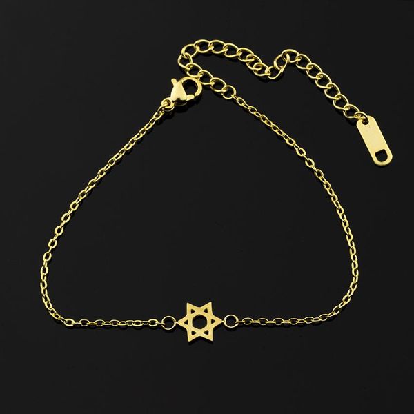 

bangle v attract 10pcs lot wholesale je star of david charm bracelet women men tradition jewellery stainless steel bijoux, Black