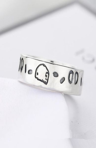 

titanium steel skull band ring men039s and women039s luxury sterling silver fashion gifts for friends couples wedding jewelr5938442