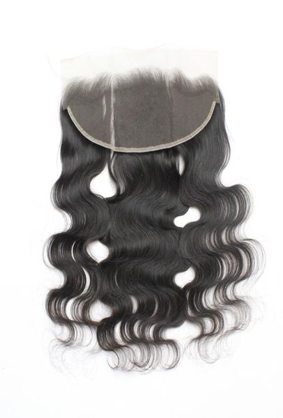 

7a virgin body wave lace frontal closure human hair brazilian lace frontals 134 1b middle part peruvian lace frontals hair 8quot4801172, Black