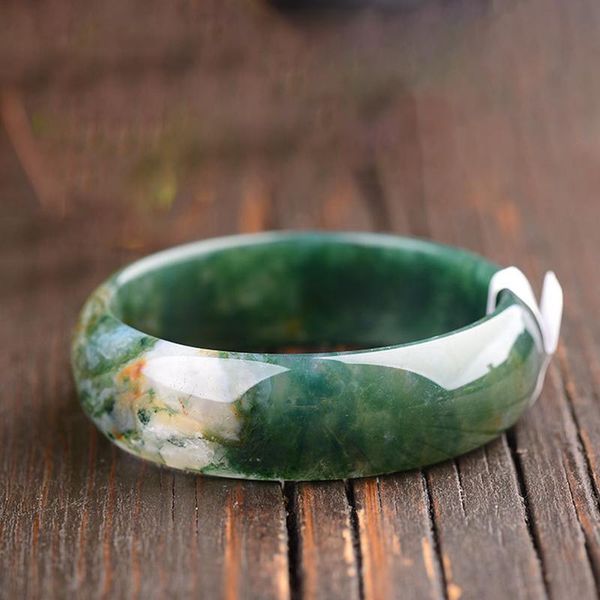 

bangle real jades bangles women aquatic agate bracelet fashion jewelry accessories genuine natural certified jades stone bangle gifts, Black