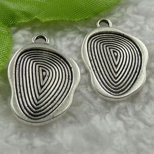 

other 200 pieces antique silver fingerprint charms 25x17mm #1407