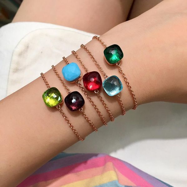 

bangle gold color candy bangle 22 colors purple red yellow green crystal bracelet for women fashion jewelry db023, Black