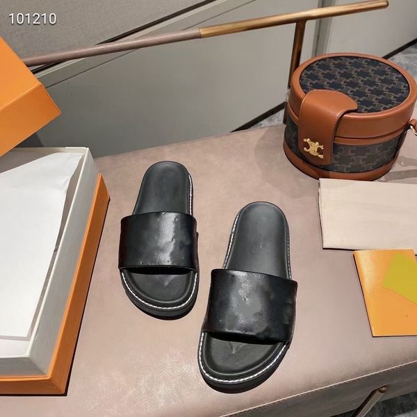 

designer slippers for women mens slides floral brocade flats gear bottom tiger snaker ace bee flop 0518, Black