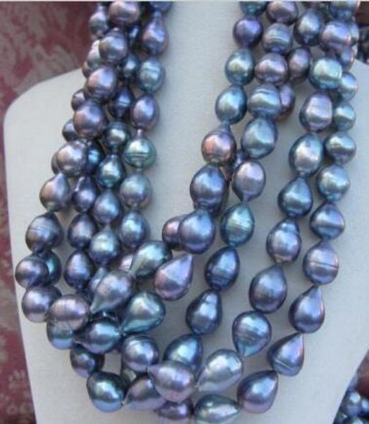 

necklaces huge 1113mm south sea black blue baroque pearl necklace ing, Silver