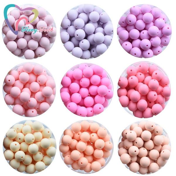 

crystal teeny teeth 100 pcs dia 15 mm round series silicone loose beads bpa diy toys silicone chewable beads