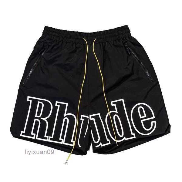

designer shorts rhude summer fashion beach pants men street wear red blue black purple mens short 1 chly, White;black