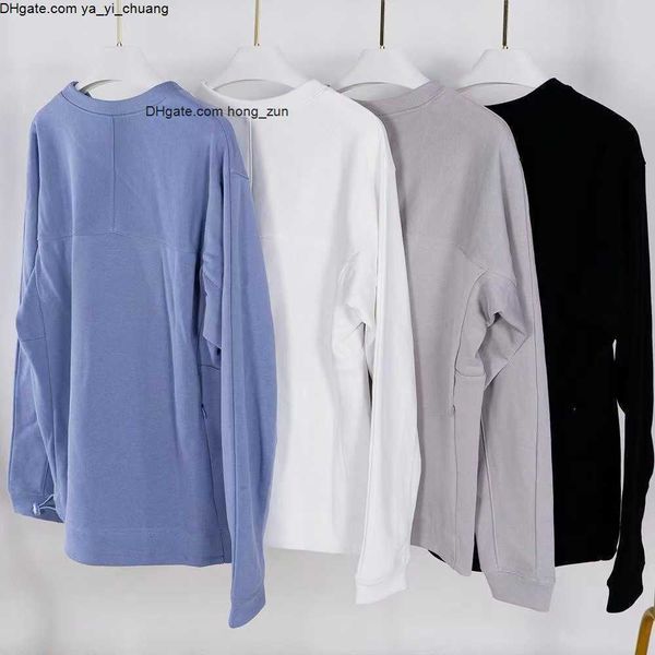 

terry ll french men yoga outfit oversized crew sweatshirts sweater loose long sleeve fitness workout crew neck blouse gym