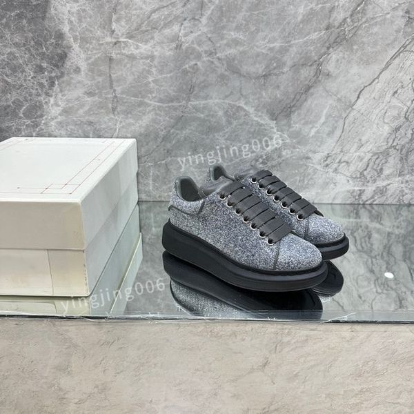 

new designer platform men casual shoes leather lace-up sneaker lady flat running trainers letters gym sneaker2023, Black