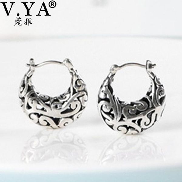 

knot v.ya 925 sterling silver earrings for women tang grass hollow temperament earring vintage fine jewelry gift