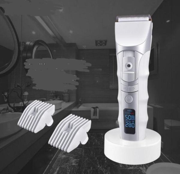 

lcd professional hair clipper fast charger hair beard trimmer men electric precision cutting machine haircut barber tool2165817