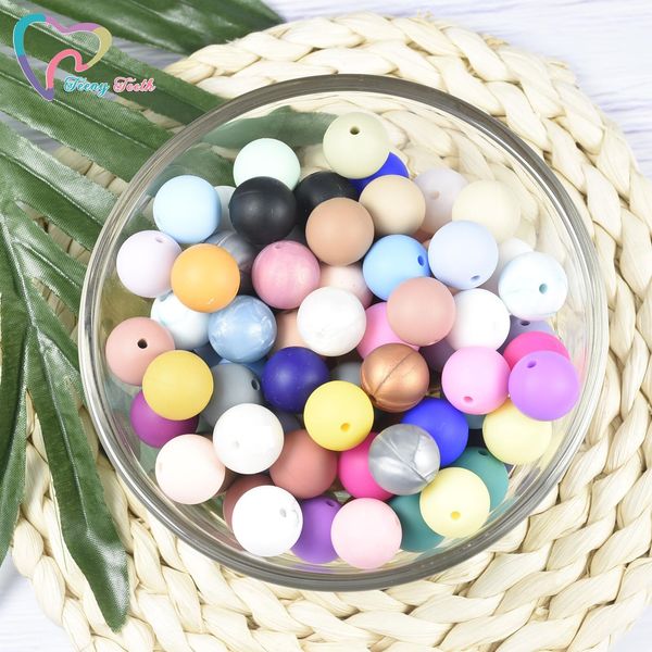 

crystal teeny teeth 500 pcs 12 mm silicone round beads diy pacifier chain nurse gift round silicone beads teether for necklace 42 colors