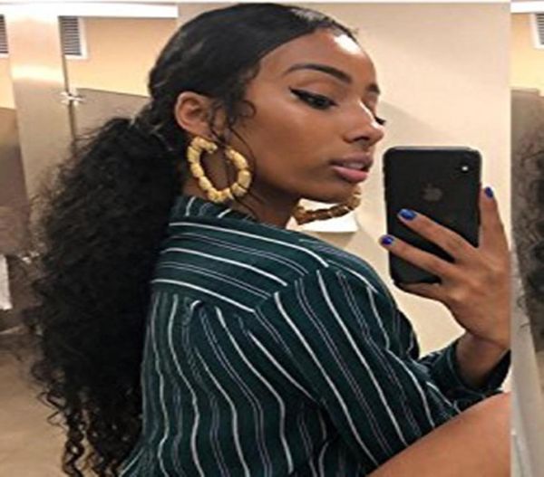 

100g 120g 140g 160gafro kinky curly human hair ponytail for black women brazilian virgin hair drawstring ponytail hair extensions 2124384