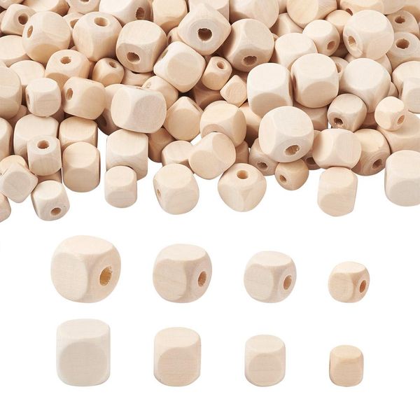 

crystal 400pcs big hole square cube natural wooden beads 1016mm loose spacer beads for jewelry making handmade diy bracelet necklace