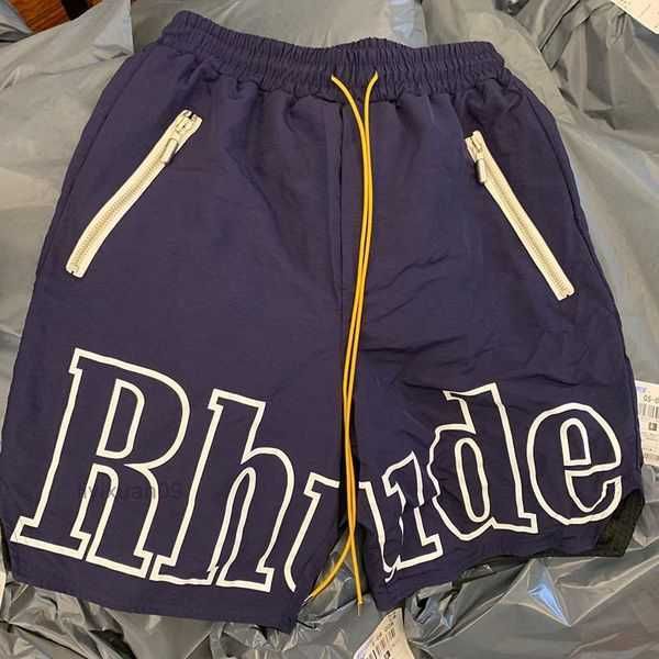 

designer shorts rhude summer fashion beach pants men street wear red blue black purple mens short 2 6do8, White;black