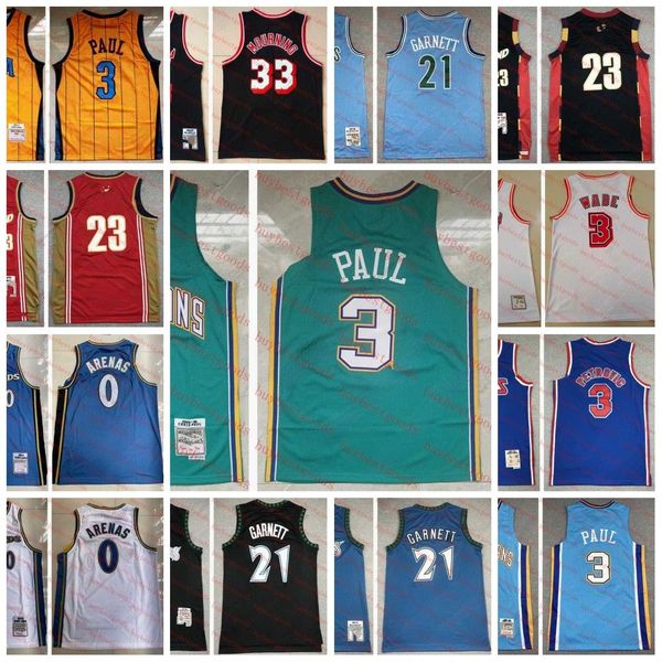 

retro mitchell and ness basketball jerseys petrovic 3 alex 23 james wade 3 dwyane mourning 33 alonzo garnett 21 kevin paul 0 gilbert 3 chris, Black;red