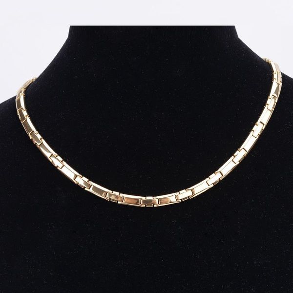 

necklaces 1 pcs 99.9999% full high pure germanium necklace for women and men bio energy rose gold color titanium fashion necklaces, Silver