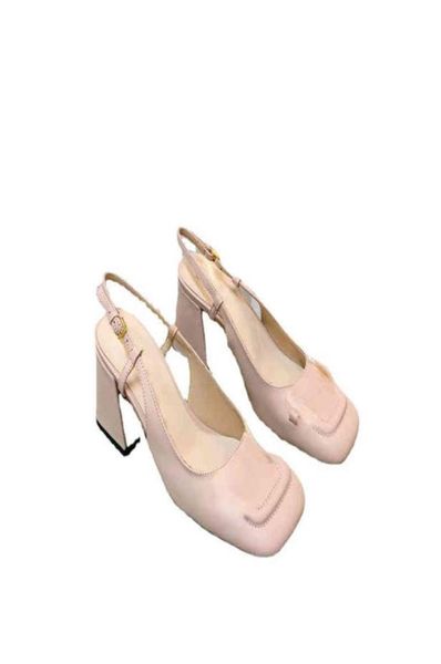 

horse buckled thick sandals 2022 brand summer new 75cm heel embroidered back air raised foot closing women039s g shoes4184050, Black