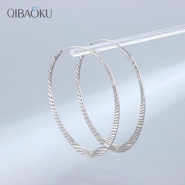 

huggie 100% real sterling silver 925 fashion women huge hoop earrings thin earrings large round ear jewelry gift for lady girl, Golden;silver