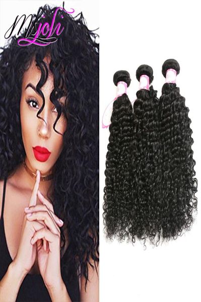 

9a mink indian deep wave curly virgin hair indian hair weave bundles wet and wavy 828 inch virgin human hair bundle natural color1929068, Black