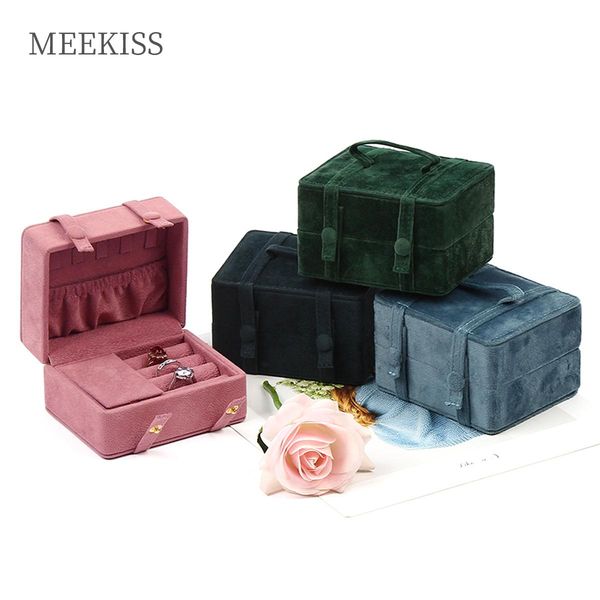 

boxes custom new jewelry storage box exquisite jewelry multifunction travel jewelry portable flannel jewelry box be customized, Black;white