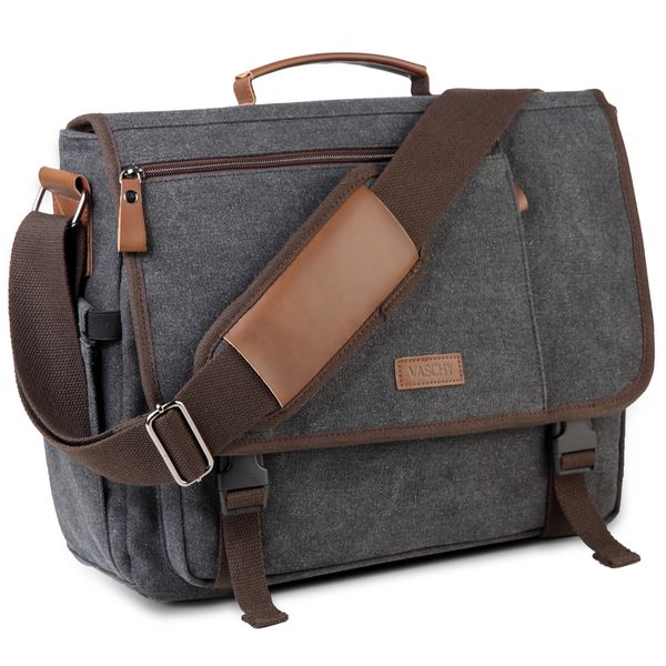 

briefcases vaschy messenger bag for men canvas 156in lapcrossbody school satchel computer bags work office women 230519