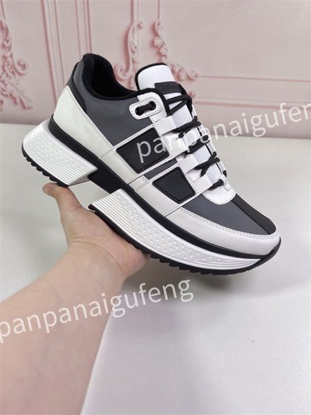 

luxury men's sneakers designer white shoes triple leather printed sneaker platform women casual shoe, Black